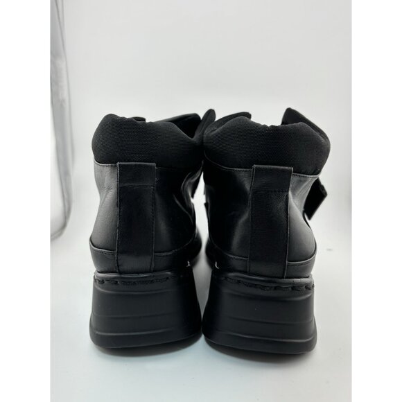 VINTAGE ROMIKA Women's Size 38 / 7.5 Black Faux Leather Cathy Hook & Loop Boots - Picture 9 of 9